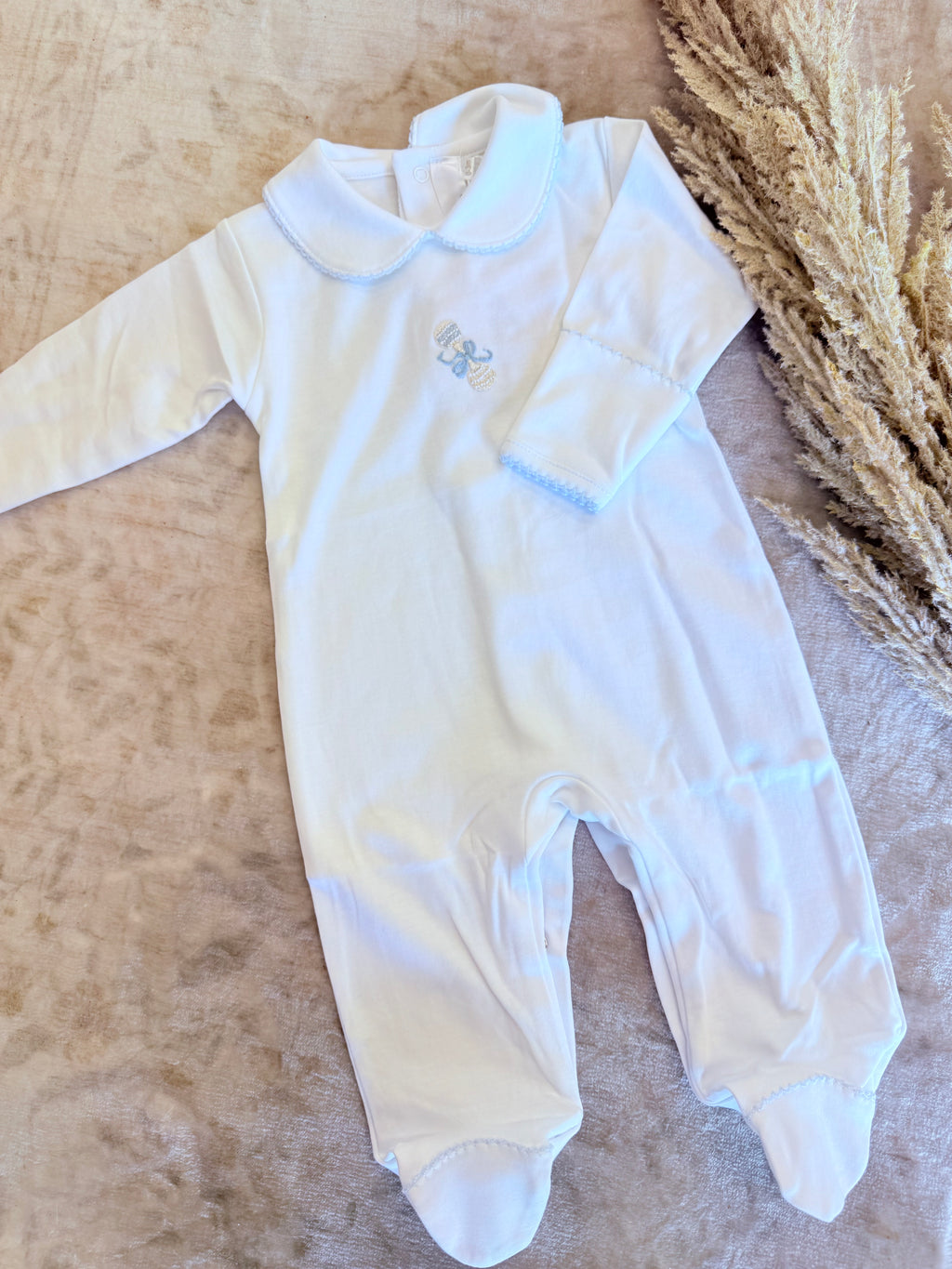 Heirloom Rattle Footie