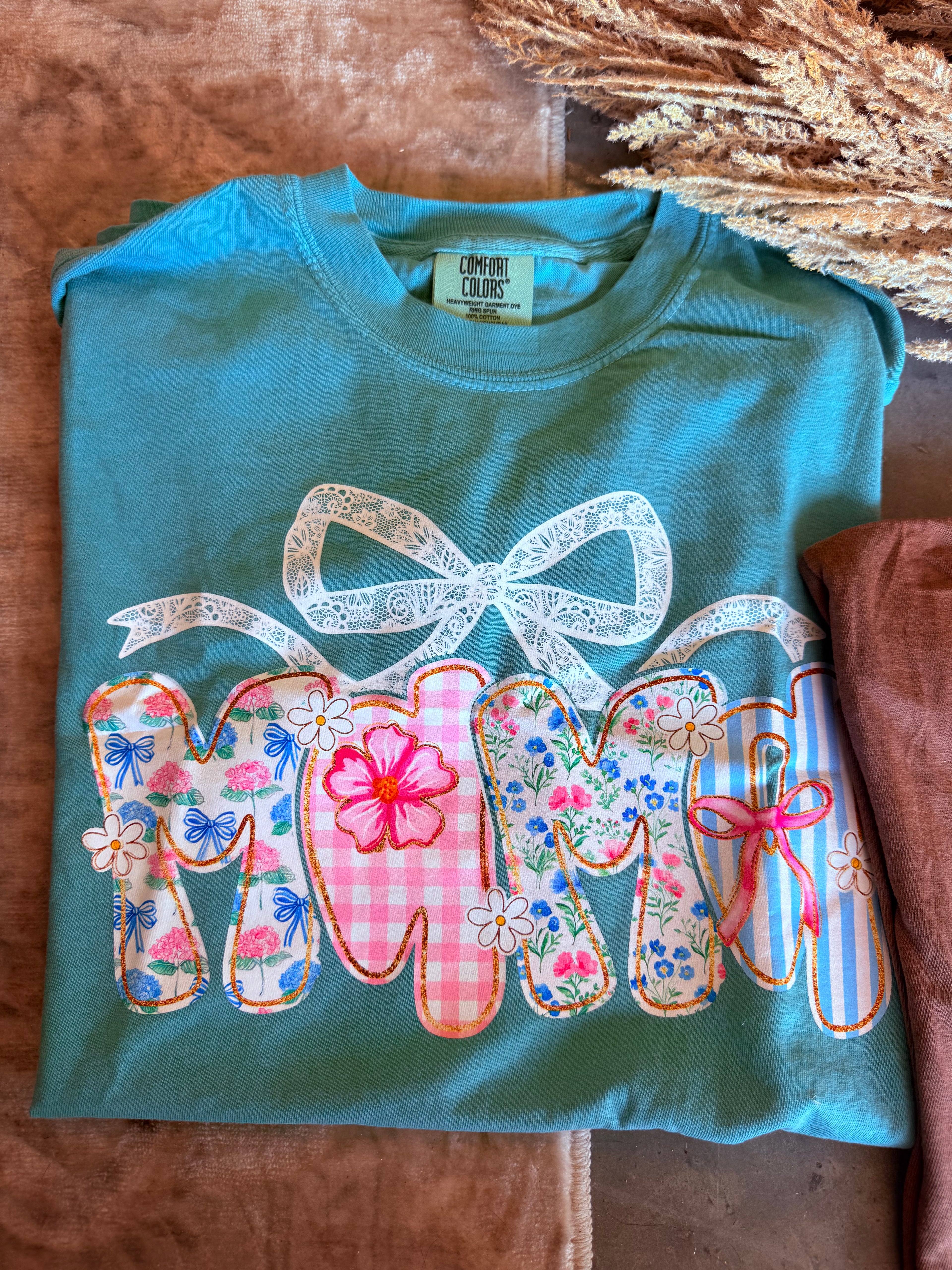 MAMA Lace Bow Tee