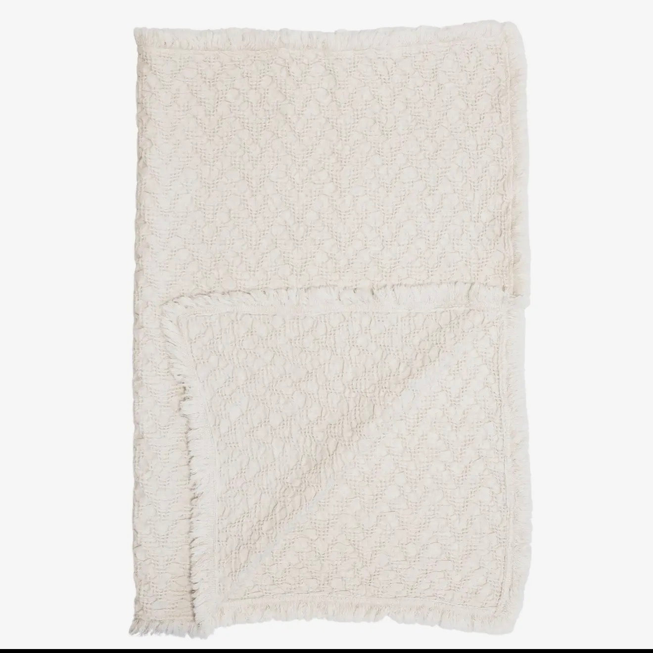 Oatmeal Boho Knit Blanket
