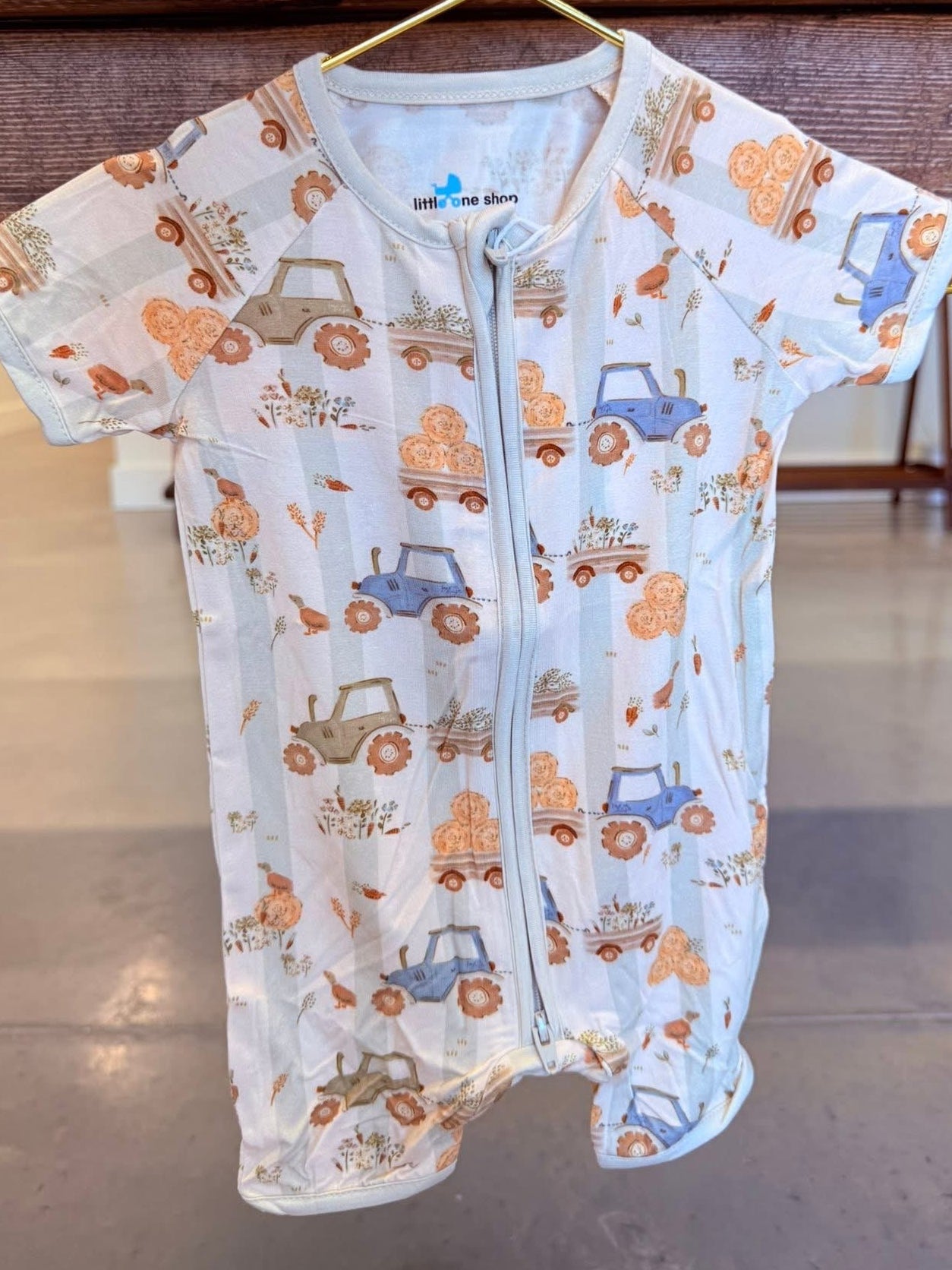 Tractor Trails Romper